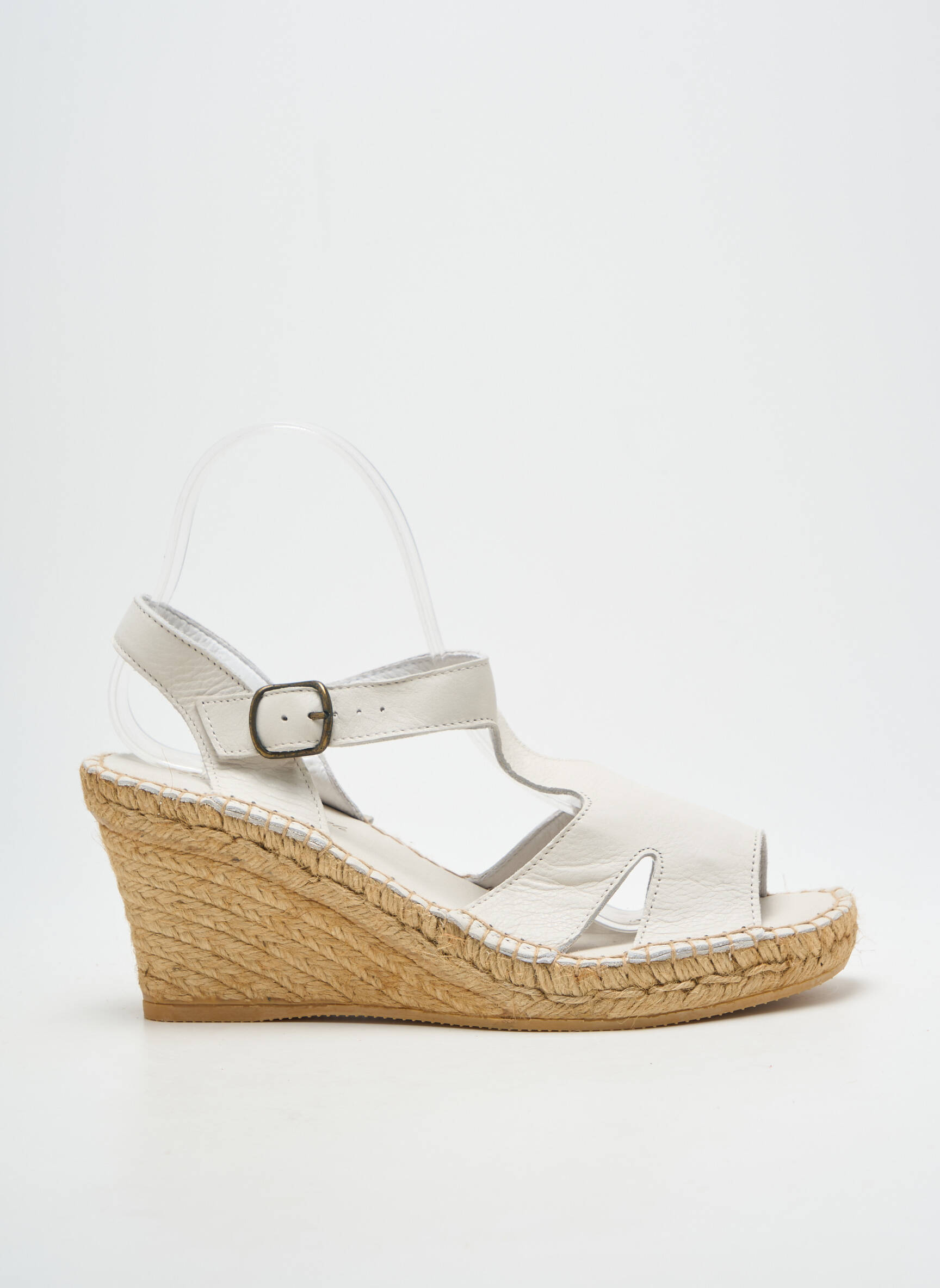 Sandalai/nu pėdos kompensuotas kulnas kulnas nuo 7 iki 9 cm baltas L'ESPADRILLE DE NICOLE moteris