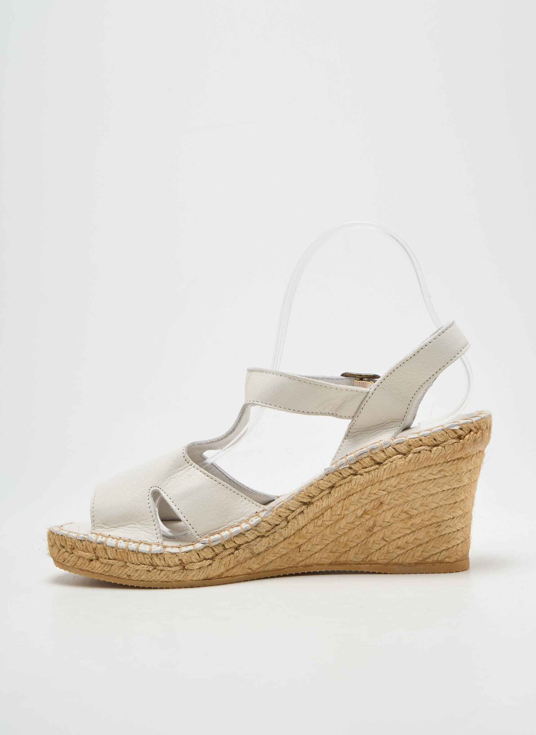 Sandalai/nu pėdos kompensuotas kulnas kulnas nuo 7 iki 9 cm baltas L'ESPADRILLE DE NICOLE moteris