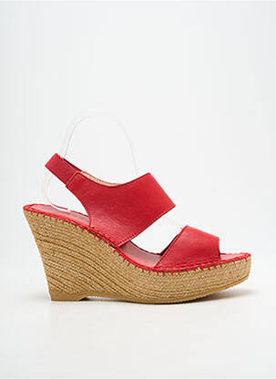 Sandalai/nu pėdos kompensuotas kulnas 10 cm ir daugiau aukštakulniai raudona L'ESPADRILLE DE NICOLE moteris