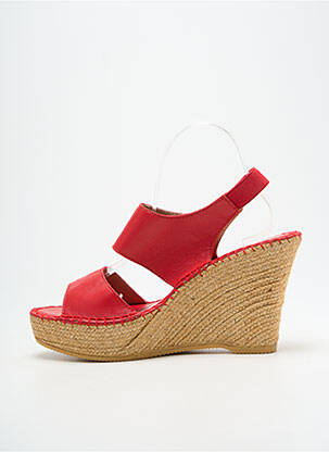 Sandalai/nu pėdos kompensuotas kulnas 10 cm ir daugiau aukštakulniai raudona L'ESPADRILLE DE NICOLE moteris