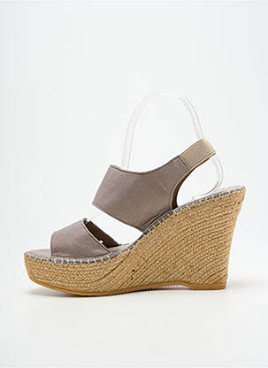 Sandalai/nu pėdos kompensuotas kulnas 10 cm ir daugiau aukštakulniai pilka L'ESPADRILLE DE NICOLE moteris