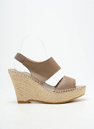Sandalai/nu pėdos kompensuotas kulnas 10 cm ir daugiau aukštakulniai rudas L'ESPADRILLE DE NICOLE moteris