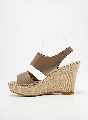 Sandalai/nu pėdos kompensuotas kulnas 10 cm ir daugiau aukštakulniai rudas L'ESPADRILLE DE NICOLE moteris