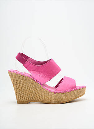 Sandalai/nu pėdos kompensuotas kulnas 10 cm ir daugiau aukštakulniai rožinė L'ESPADRILLE DE NICOLE moteris