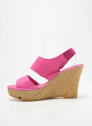 Sandalai/nu pėdos kompensuotas kulnas 10 cm ir daugiau aukštakulniai rožinė L'ESPADRILLE DE NICOLE moteris
