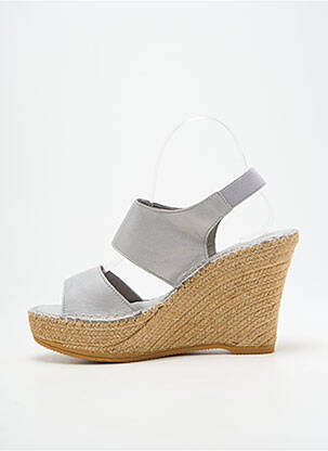 Sandalai/nu pėdos kompensuotas kulnas 10 cm ir daugiau aukštakulniai sidabrinė L'ESPADRILLE DE NICOLE moteris
