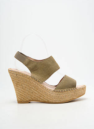 Sandalai/nu pėdos kompensuotas kulnas 10 cm ir daugiau aukštakulniai žalias L'ESPADRILLE DE NICOLE moteris