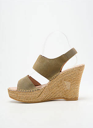 Sandalai/nu pėdos kompensuotas kulnas 10 cm ir daugiau aukštakulniai žalias L'ESPADRILLE DE NICOLE moteris