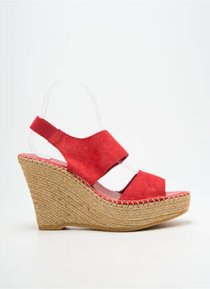 Sandalai/nu pėdos kompensuotas kulnas 10 cm ir daugiau aukštakulniai raudona L'ESPADRILLE DE NICOLE moteris