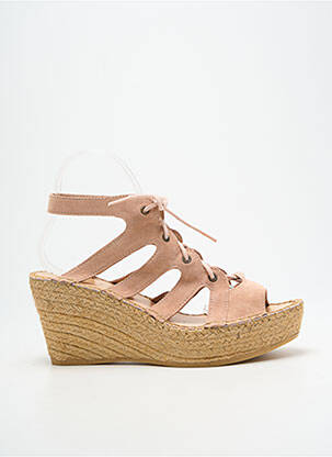 Sandalai/nu pėdos kompensuotas kulnas kulnas nuo 7 iki 9 cm bežinis L'ESPADRILLE DE NICOLE moteris