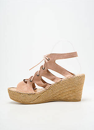 Sandalai/nu pėdos kompensuotas kulnas kulnas nuo 7 iki 9 cm bežinis L'ESPADRILLE DE NICOLE moteris