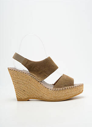 Sandalai/nu pėdos kompensuotas kulnas 10 cm ir daugiau aukštakulniai žalias L'ESPADRILLE DE NICOLE moteris