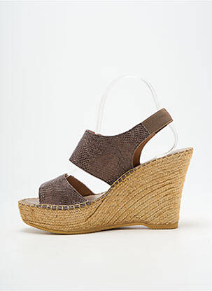 Sandalai/nu pėdos kompensuotas kulnas 10 cm ir daugiau aukštakulniai žalias L'ESPADRILLE DE NICOLE moteris