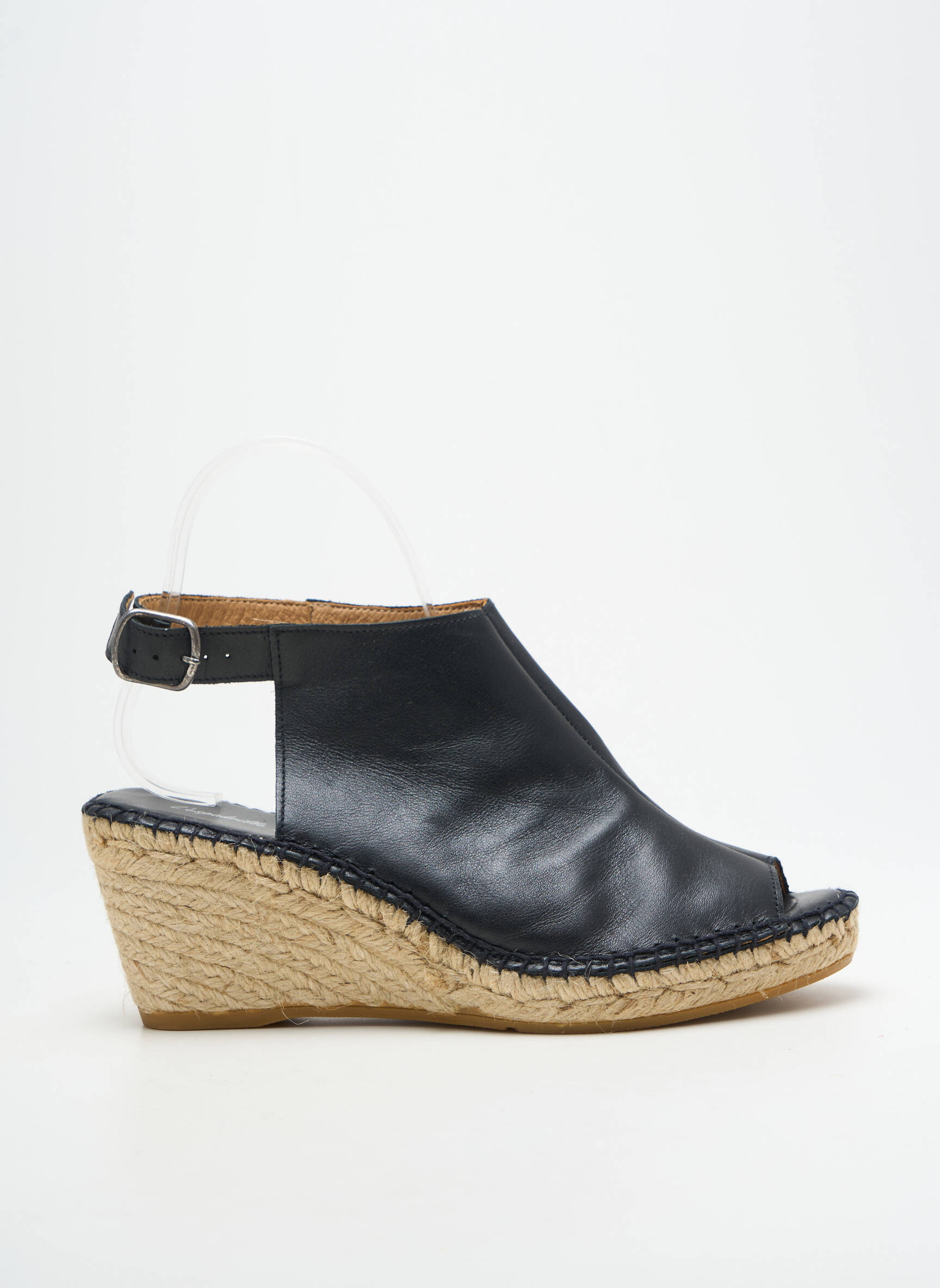 Sandalai/nu pėdos kompensuotas kulnas kulnas nuo 7 iki 9 cm juodas L'ESPADRILLE DE NICOLE moteris