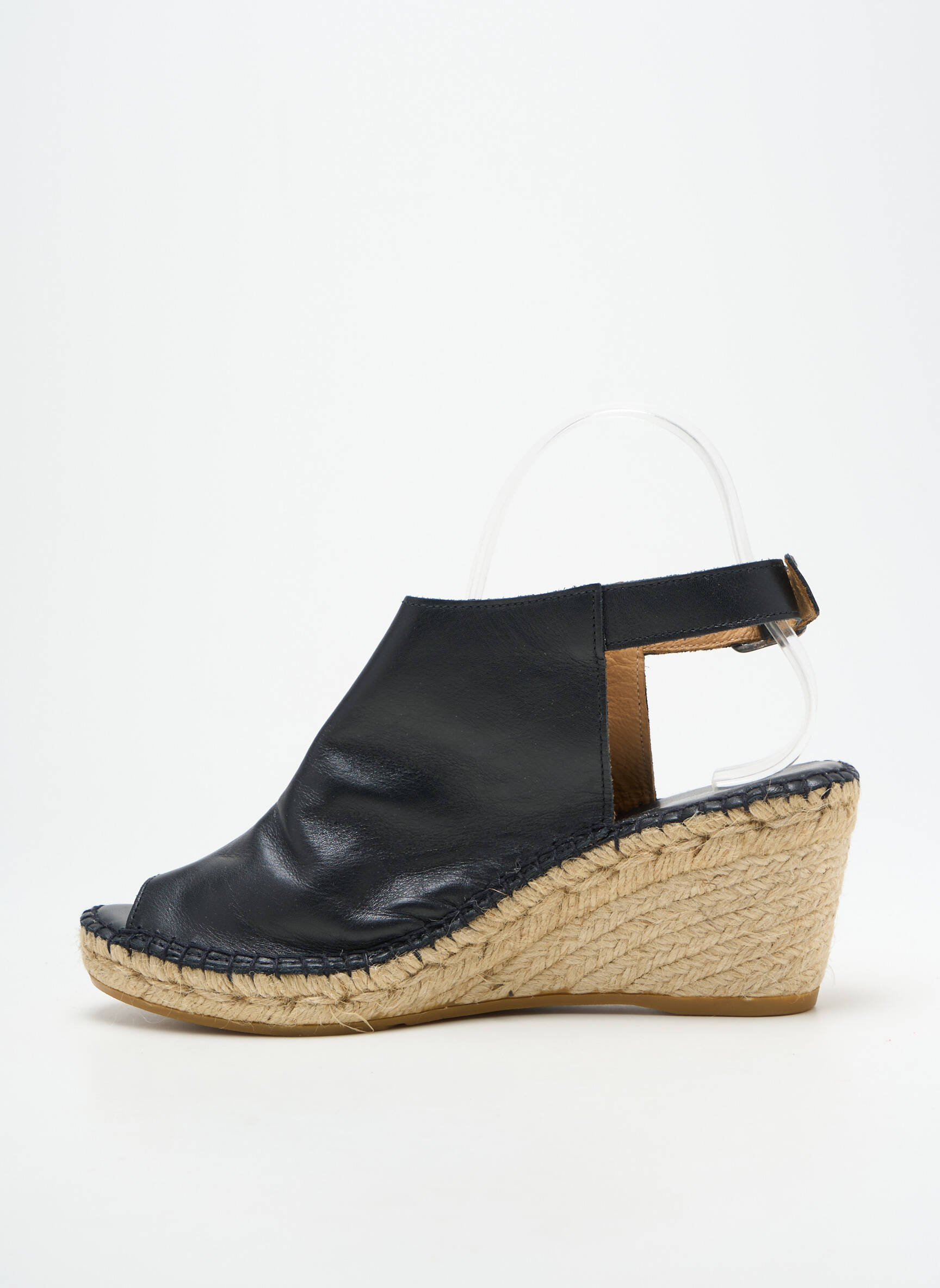 Sandalai/nu pėdos kompensuotas kulnas kulnas nuo 7 iki 9 cm juodas L'ESPADRILLE DE NICOLE moteris