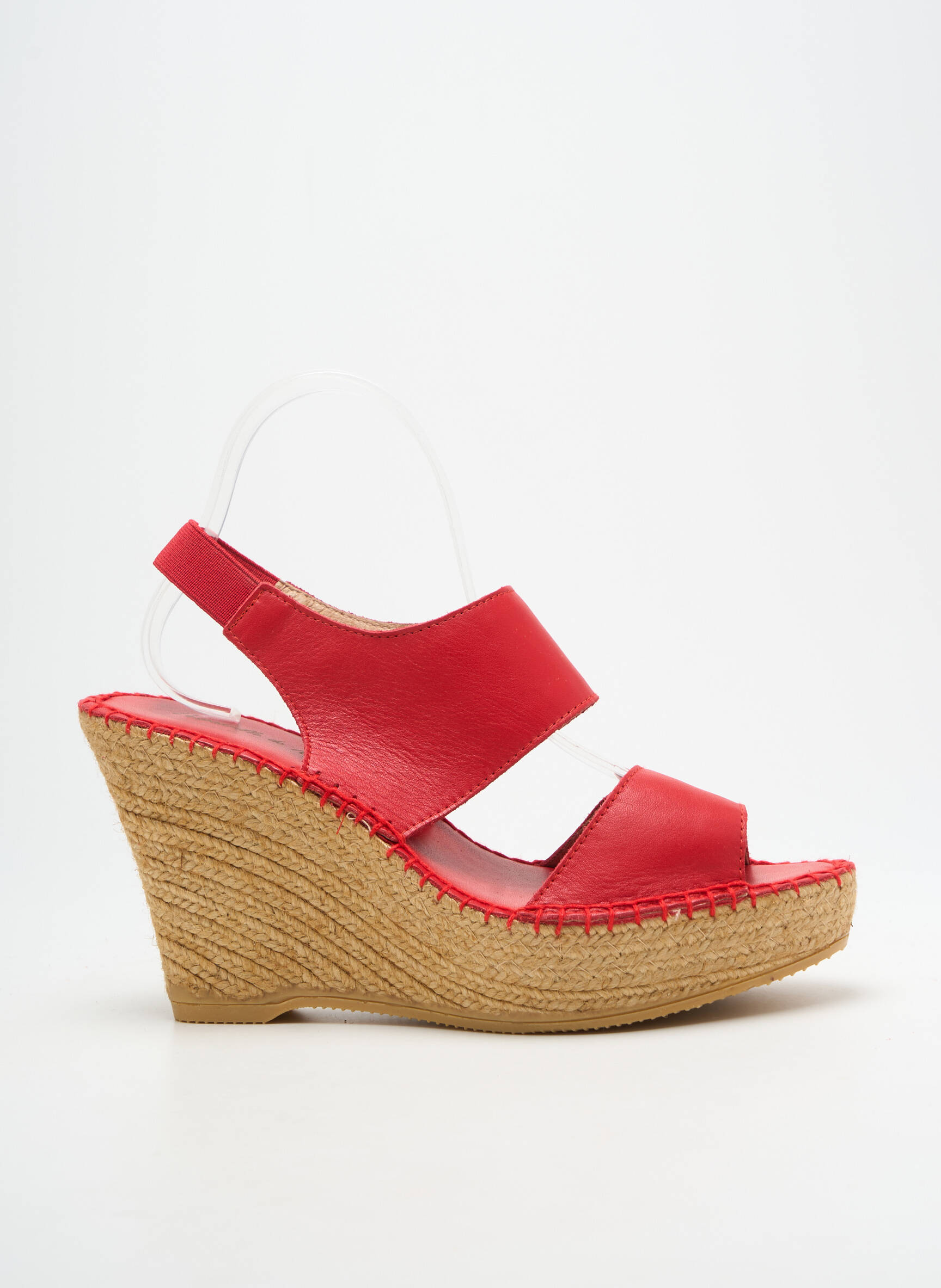 Sandalai/nu pėdos kompensuotas kulnas 10 cm ir daugiau aukštakulniai raudona L'ESPADRILLE DE NICOLE moteris
