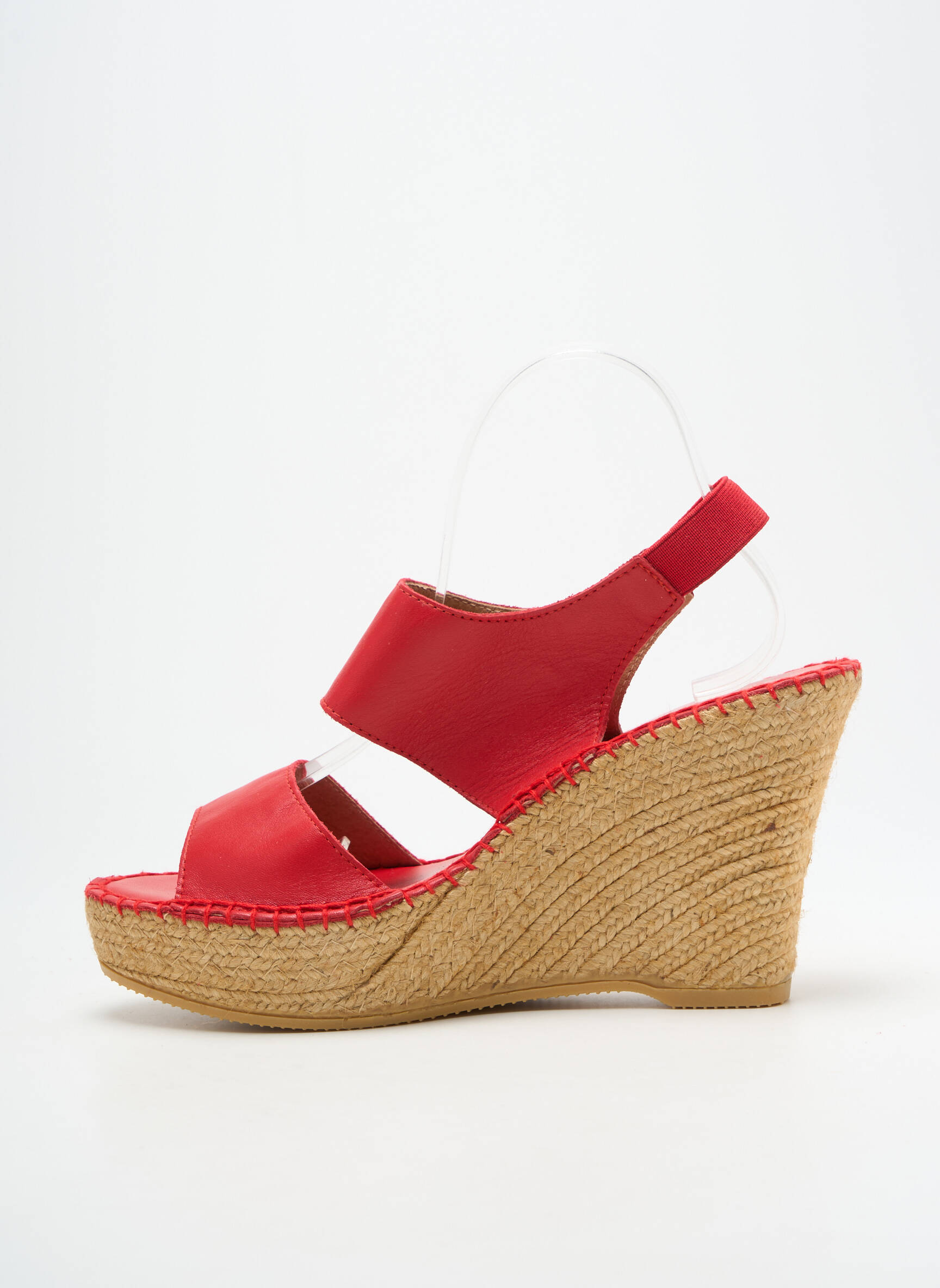 Sandalai/nu pėdos kompensuotas kulnas 10 cm ir daugiau aukštakulniai raudona L'ESPADRILLE DE NICOLE moteris