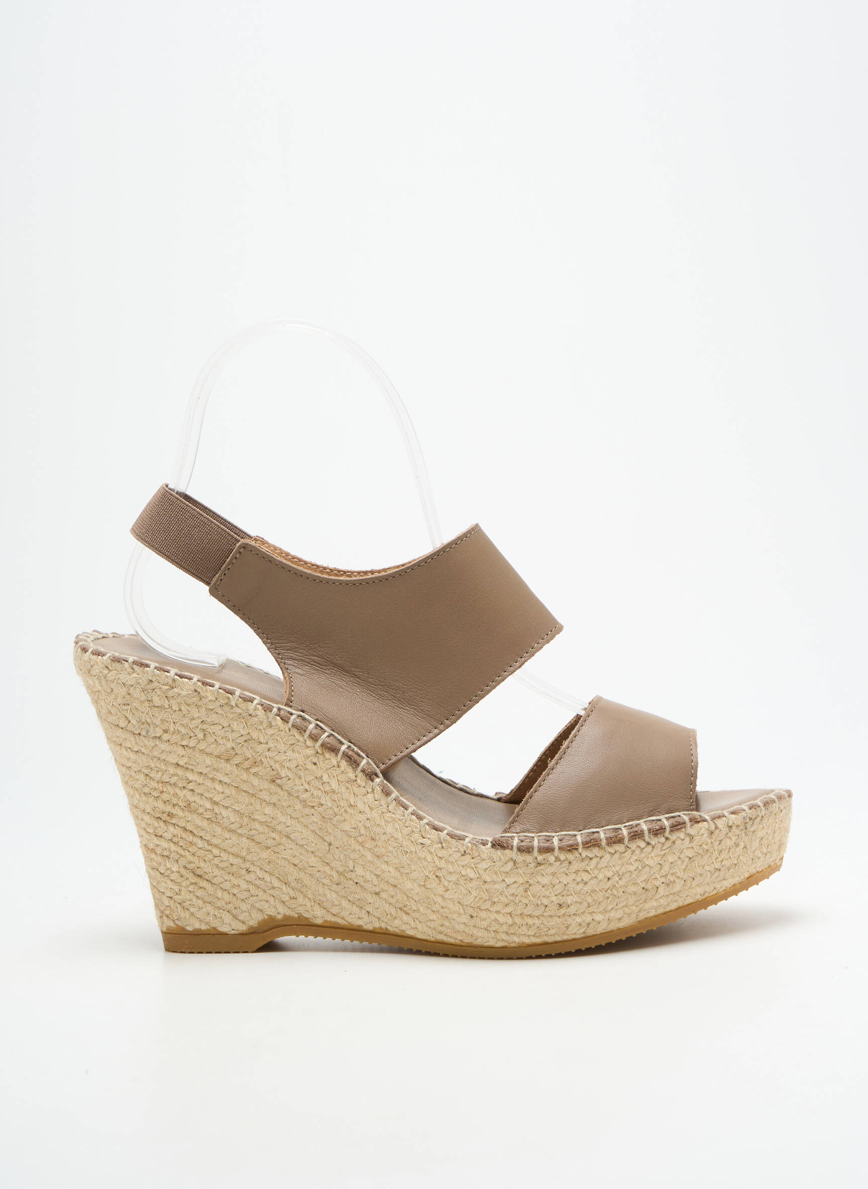 Sandalai/nu pėdos kompensuotas kulnas 10 cm ir daugiau aukštakulniai rudas L'ESPADRILLE DE NICOLE moteris