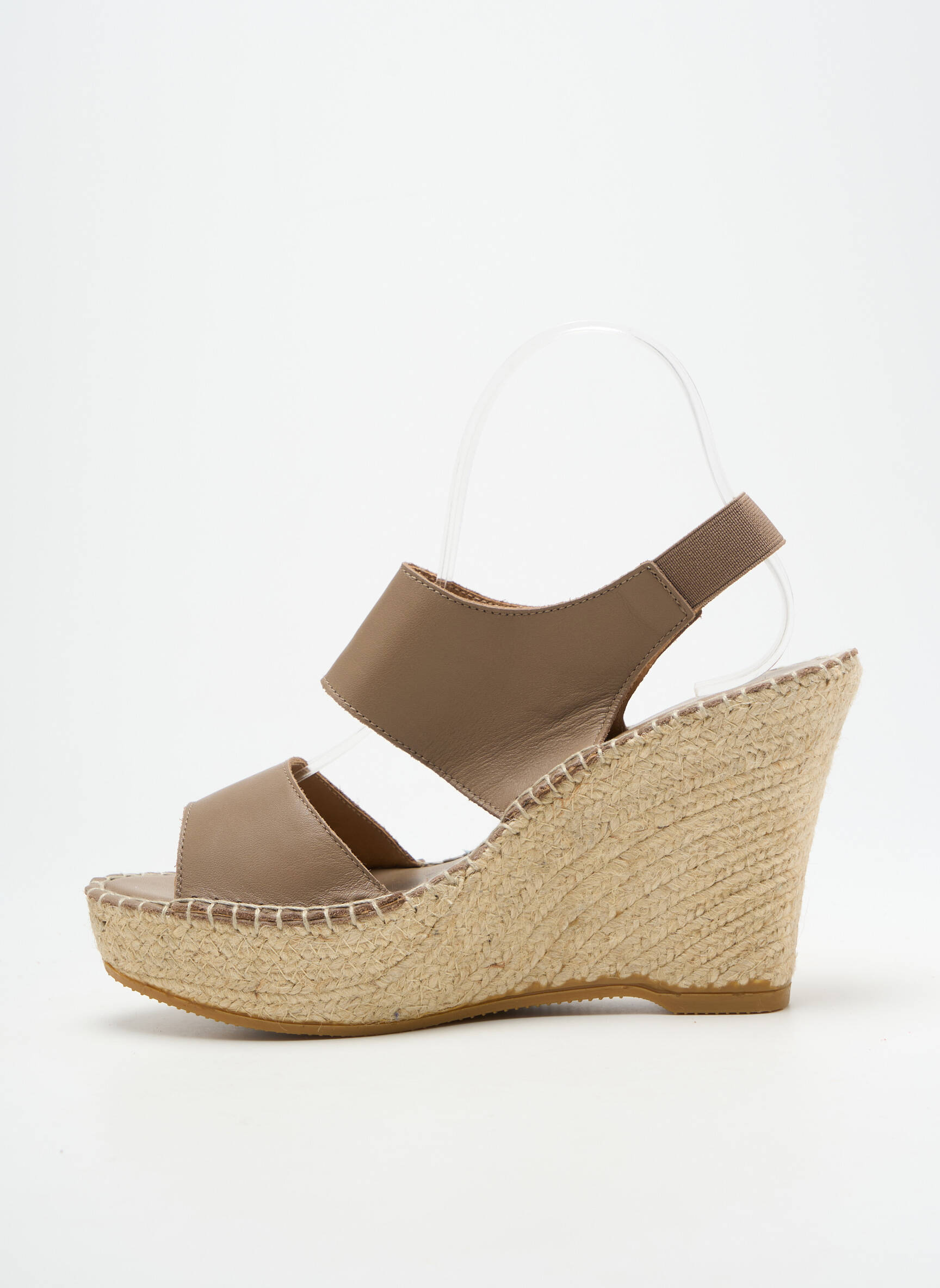 Sandalai/nu pėdos kompensuotas kulnas 10 cm ir daugiau aukštakulniai rudas L'ESPADRILLE DE NICOLE moteris