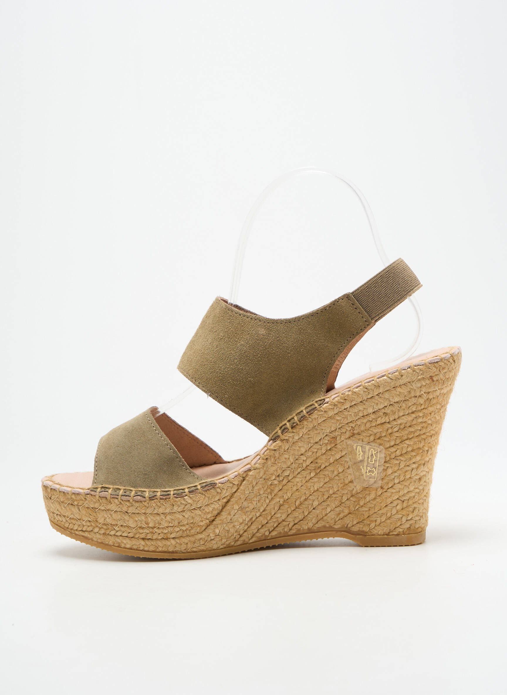 Sandalai/nu pėdos kompensuotas kulnas 10 cm ir daugiau aukštakulniai žalias L'ESPADRILLE DE NICOLE moteris
