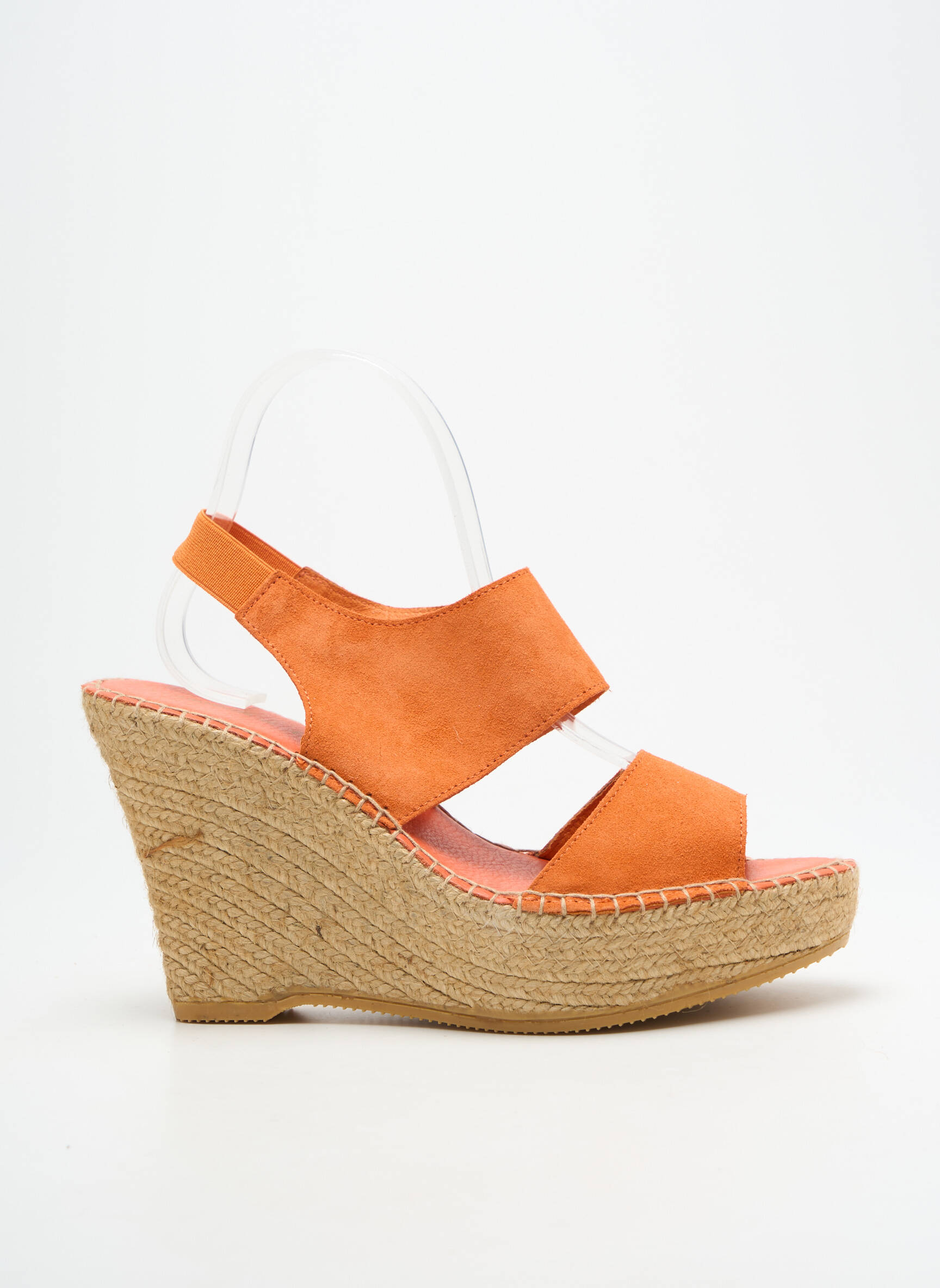 Sandalai/nu pėdos kompensuotas kulnas 10 cm ir daugiau aukštakulniai oranžinė L'ESPADRILLE DE NICOLE moteris