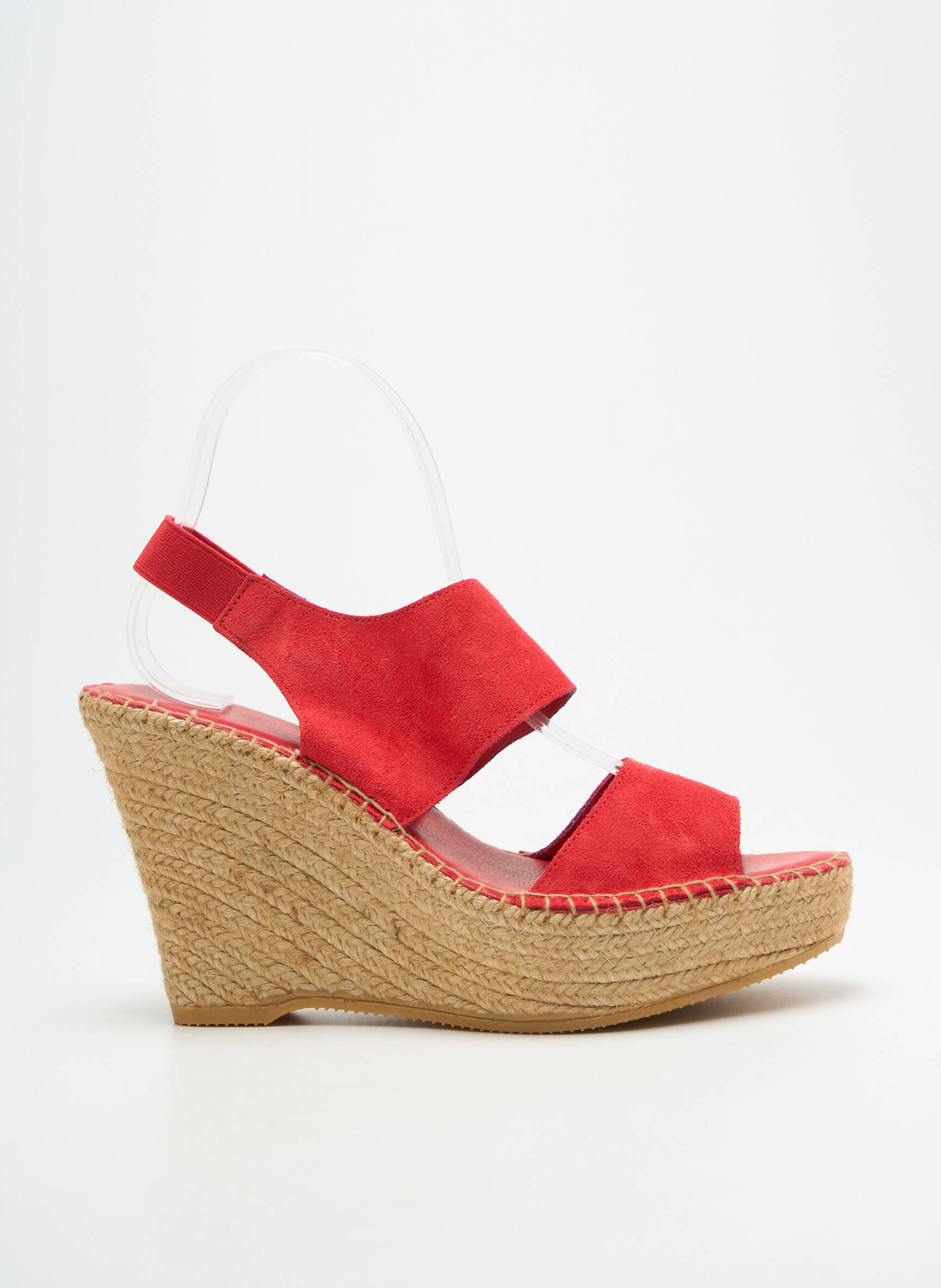 Sandalai/nu pėdos kompensuotas kulnas 10 cm ir daugiau aukštakulniai raudona L'ESPADRILLE DE NICOLE moteris