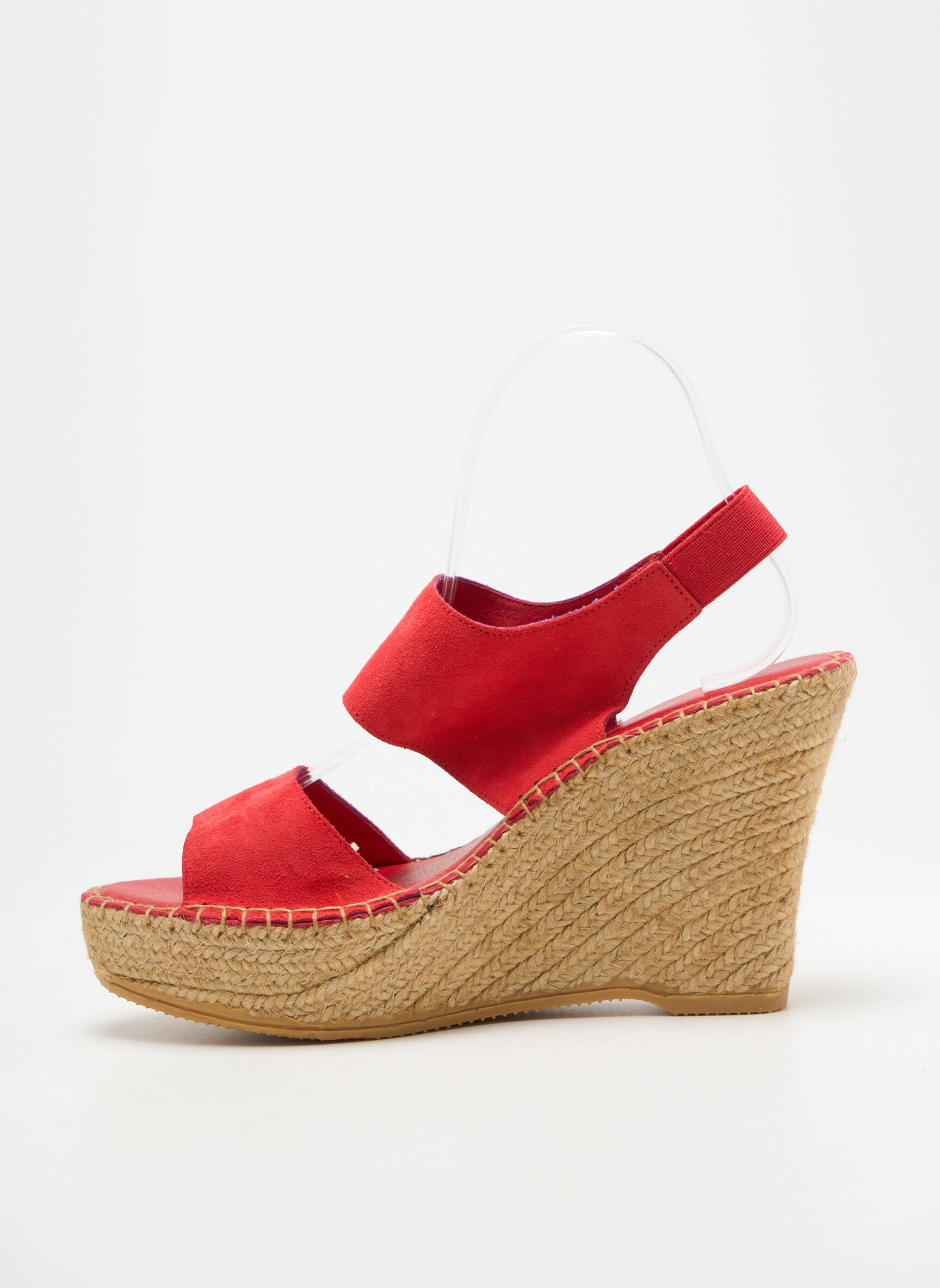 Sandalai/nu pėdos kompensuotas kulnas 10 cm ir daugiau aukštakulniai raudona L'ESPADRILLE DE NICOLE moteris