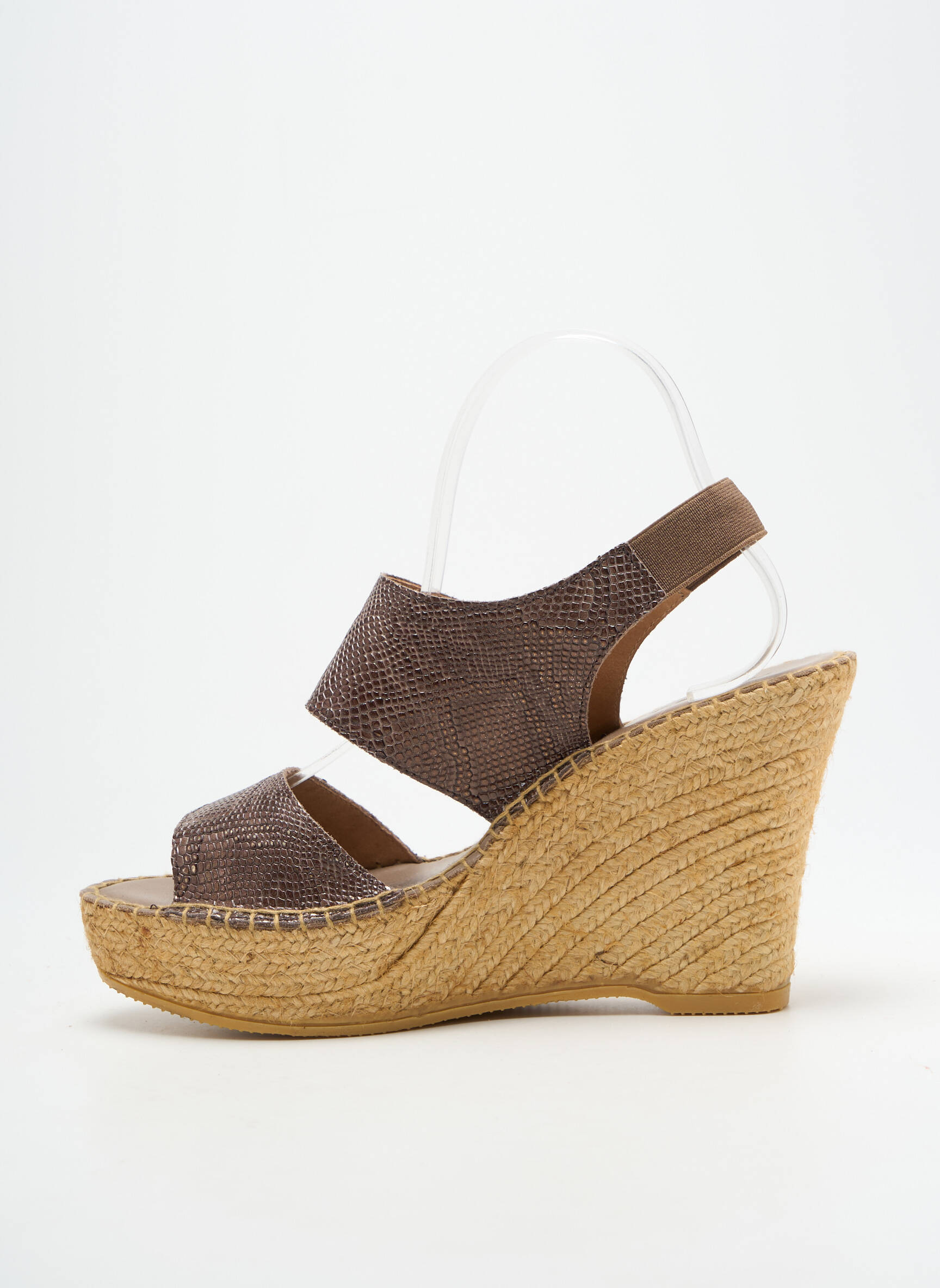 Sandalai/nu pėdos kompensuotas kulnas 10 cm ir daugiau aukštakulniai žalias L'ESPADRILLE DE NICOLE moteris