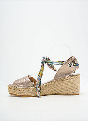 Espadrilės šnervių uždarymas kulnas nuo 4 iki 6 cm auksas L'ESPADRILLE DE NICOLE moteris
