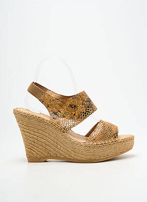 Espadrilės satino audinys 10 cm ir daugiau aukštakulniai rudas L'ESPADRILLE DE NICOLE moteris
