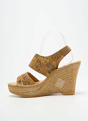 Espadrilės satino audinys 10 cm ir daugiau aukštakulniai rudas L'ESPADRILLE DE NICOLE moteris