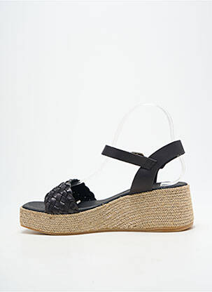 Espadrilės satino audinys kulnas nuo 4 iki 6 cm juodas L'ESPADRILLE DE NICOLE moteris