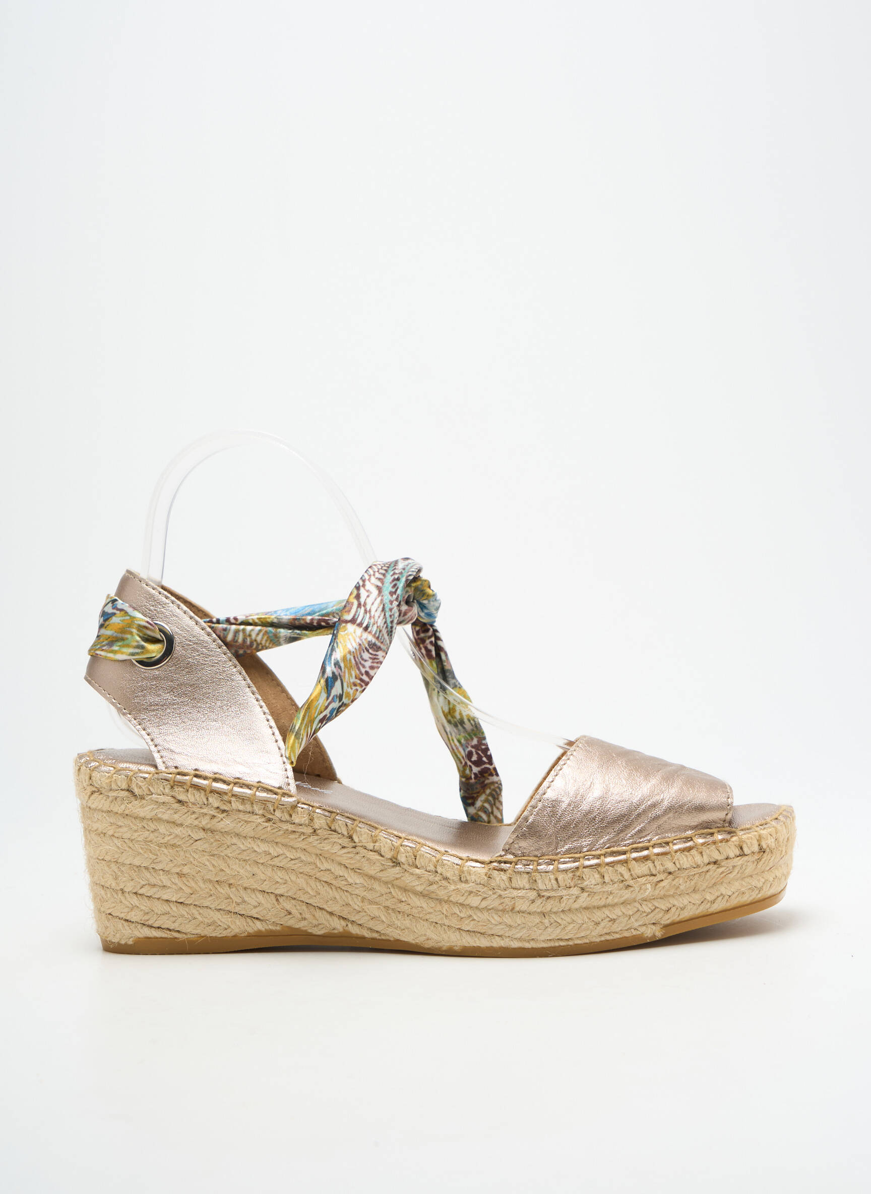 Espadrilės šnervių uždarymas kulnas nuo 4 iki 6 cm auksas L'ESPADRILLE DE NICOLE moteris