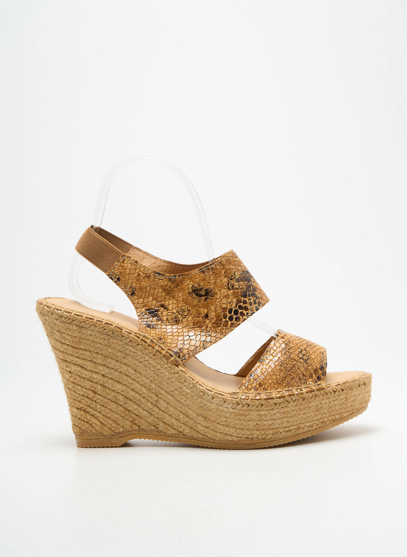 Espadrilės satino audinys 10 cm ir daugiau aukštakulniai rudas L'ESPADRILLE DE NICOLE moteris