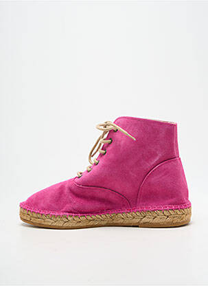 Espadrilės šnervių uždarymas plokščias kulnas iki 3 cm rožinė LORMY moteris