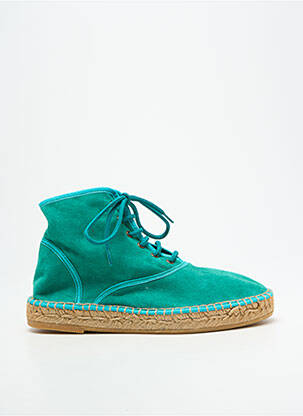 Espadrilės šnervių uždarymas plokščias kulnas iki 3 cm žalias L'ESPADRILLE DE NICOLE moteris