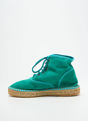 Espadrilės šnervių uždarymas plokščias kulnas iki 3 cm žalias L'ESPADRILLE DE NICOLE moteris