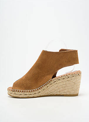 Espadrilės atvira pabaiga kulnas nuo 7 iki 9 cm rudas L'ESPADRILLE DE NICOLE moteris