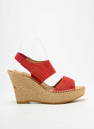 Espadrilės nubuko audinys 10 cm ir daugiau aukštakulniai raudona LORMY moteris