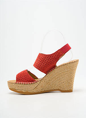 Espadrilės nubuko audinys 10 cm ir daugiau aukštakulniai raudona LORMY moteris