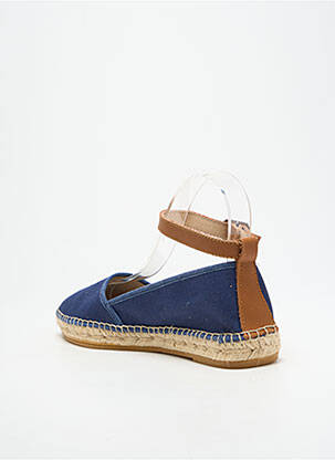 Espadrilės apvalus mygtukas plokščias kulnas iki 3 cm mėlyna NICOLE moteris