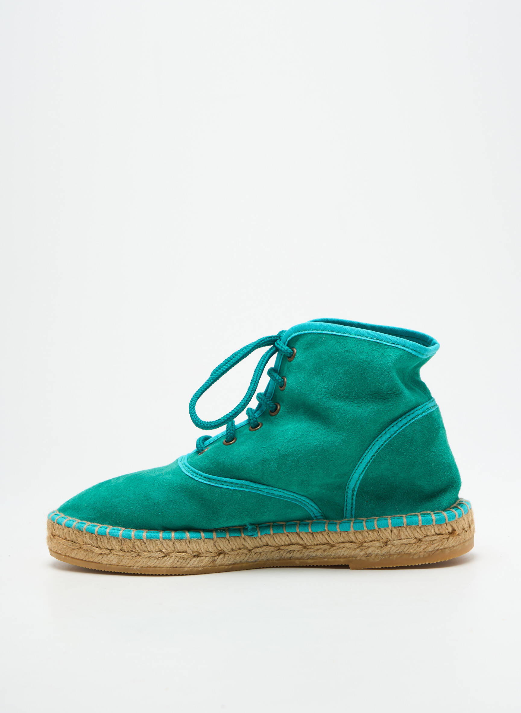 Espadrilės šnervių uždarymas plokščias kulnas iki 3 cm žalias L'ESPADRILLE DE NICOLE moteris