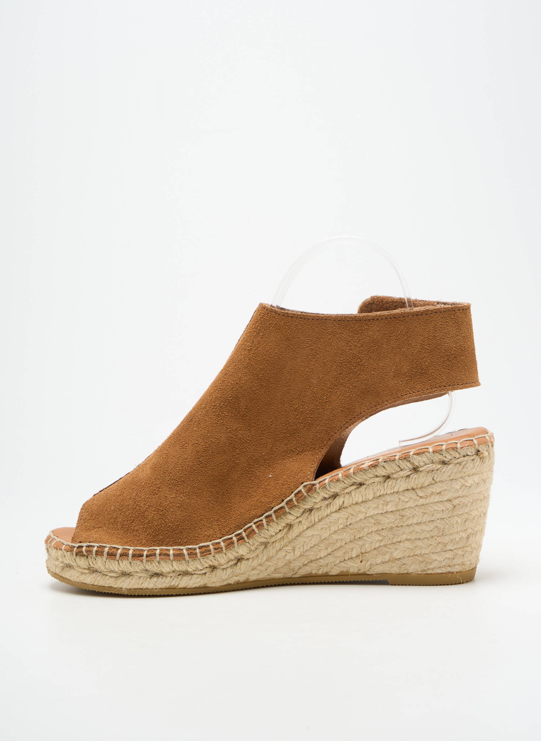 Espadrilės atvira pabaiga kulnas nuo 7 iki 9 cm rudas L'ESPADRILLE DE NICOLE moteris