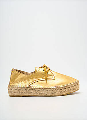 Espadrilės satino audinys kulnas nuo 4 iki 6 cm auksas L'ESPADRILLE DE NICOLE moteris