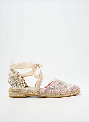Espadrilės šnervių uždarymas plokščias kulnas iki 3 cm rožinė NICOLE moteris
