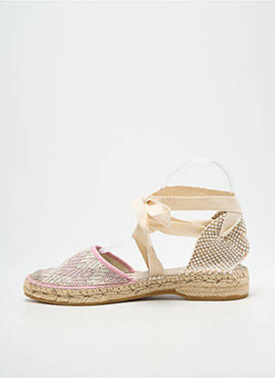 Espadrilės šnervių uždarymas plokščias kulnas iki 3 cm rožinė NICOLE moteris