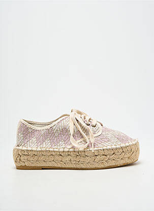 Espadrilės šnervių uždarymas kulnas nuo 4 iki 6 cm rožinė NICOLE moteris