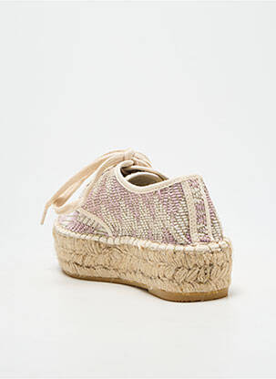 Espadrilės šnervių uždarymas kulnas nuo 4 iki 6 cm rožinė NICOLE moteris