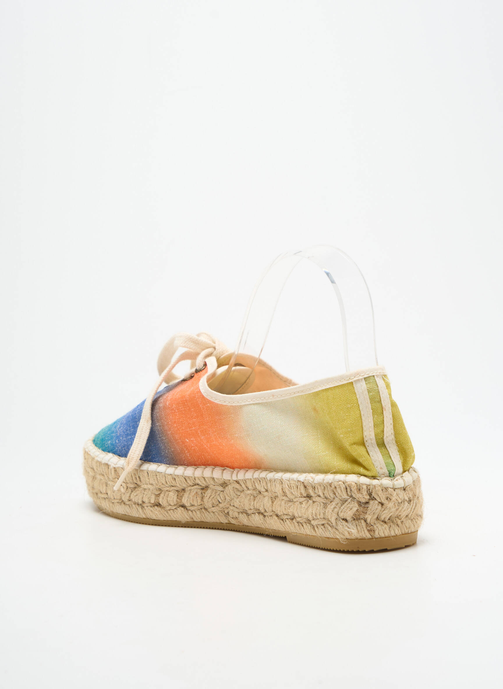 Espadrilės šnervių uždarymas plokščias kulnas iki 3 cm mėlyna NICOLE moteris