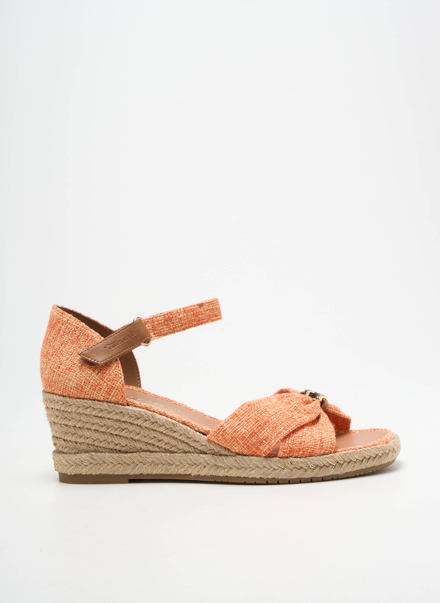 Espadrilės užsegimas su kaklo detalėmis kulnas nuo 7 iki 9 cm oranžinė TAMARIS moteris